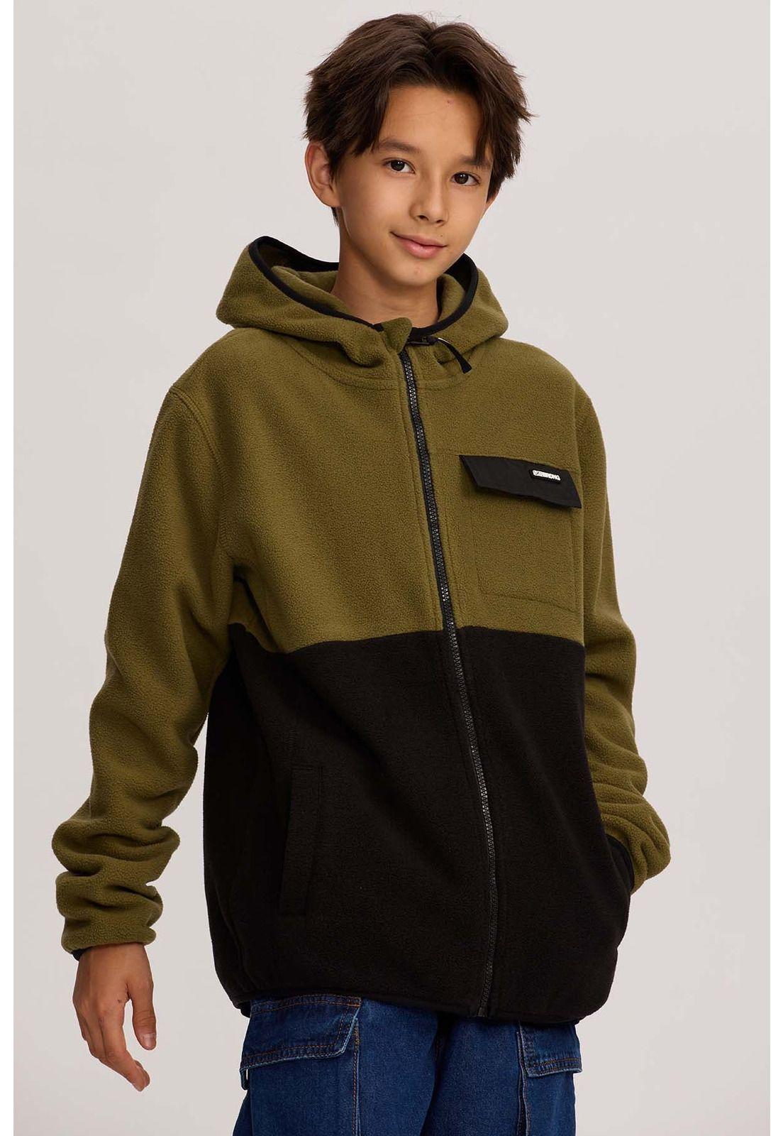 Polar Niño Con Bolsillo Verde-1