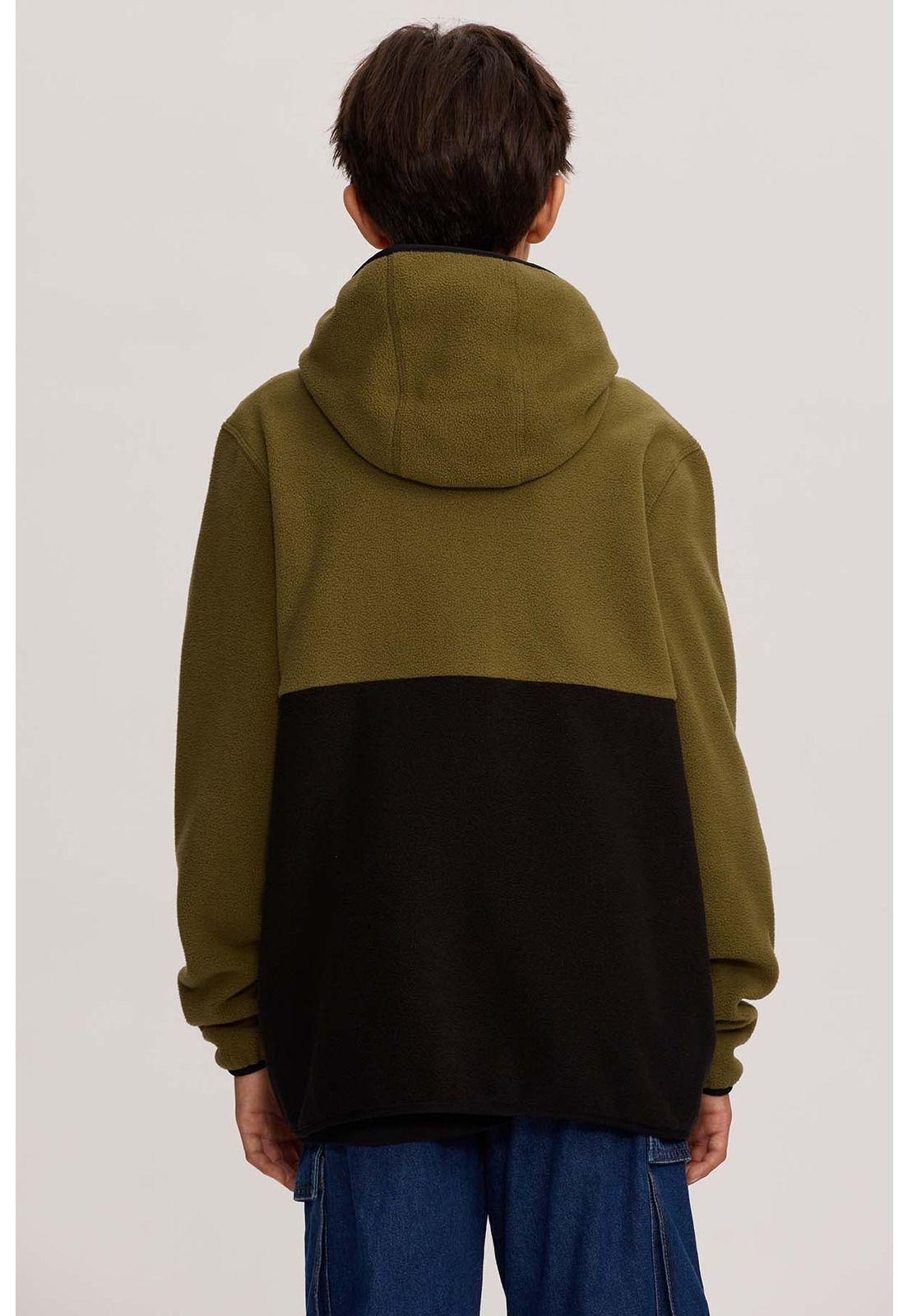 Polar Niño Con Bolsillo Verde-2