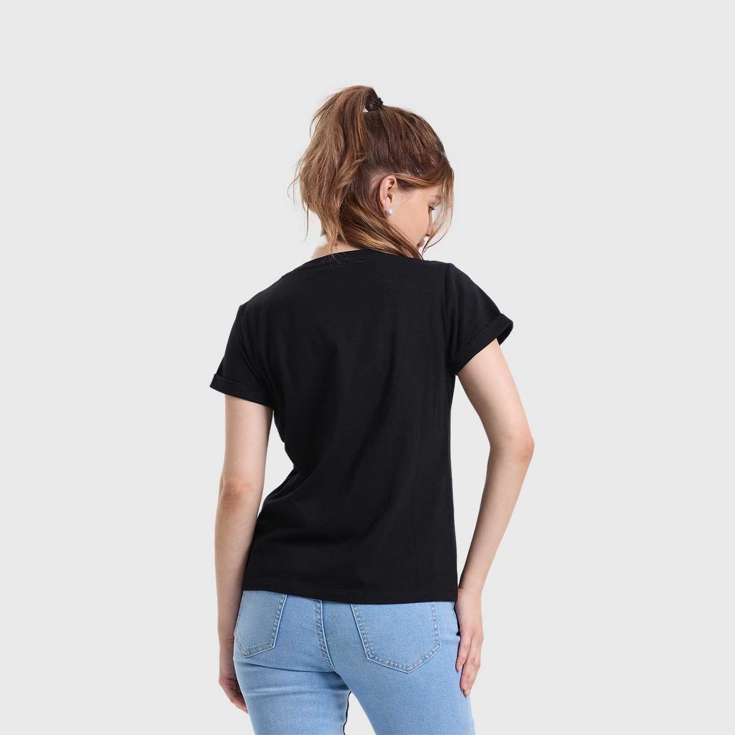 Polera Mujer Gráfica Roll Up Negro Fashion's Park-2