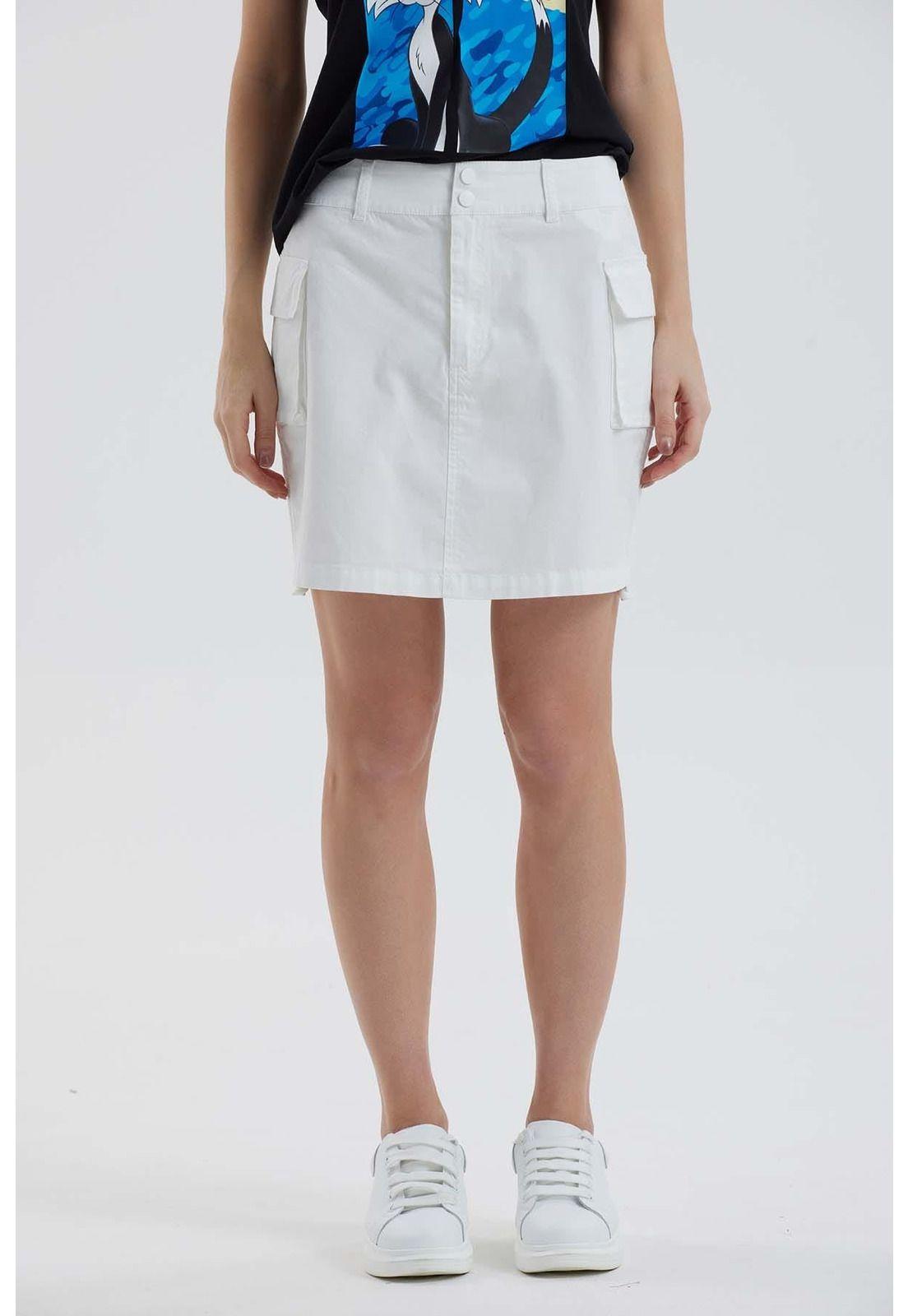 Falda Mujer Cargo Crudo-0