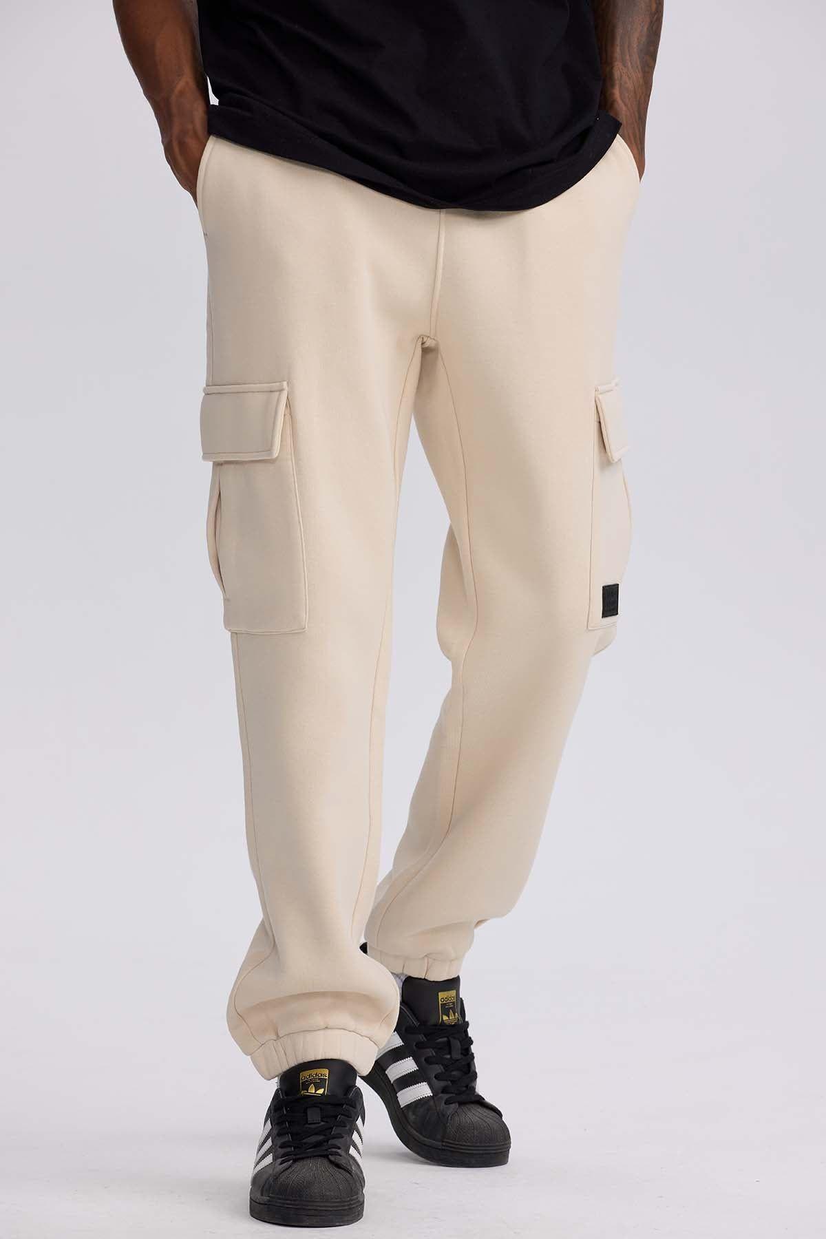 Pantalón Buzo Hombre Cargo Beige-0