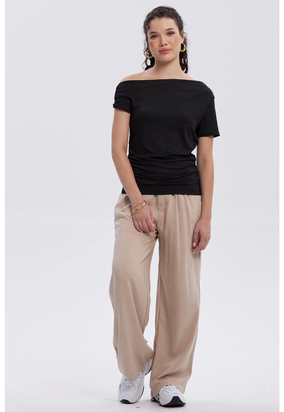 Polera Mujer Bardot Lisa Negro-3