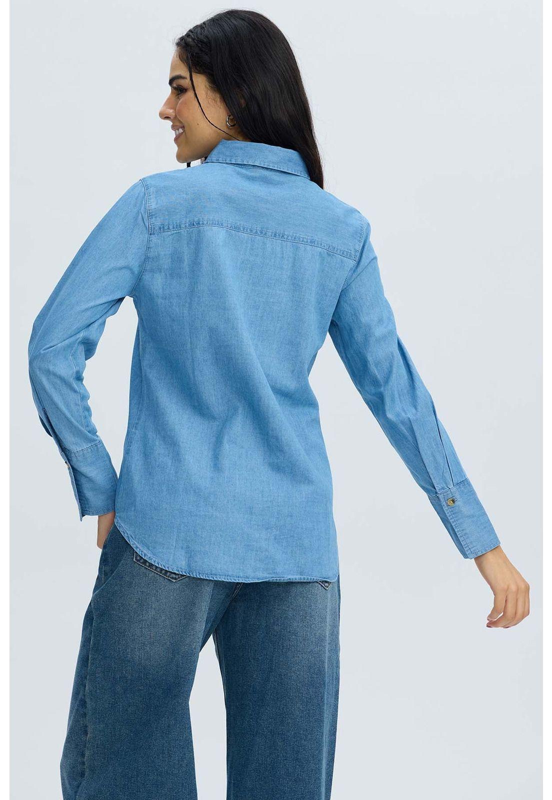 Blusa Mujer Vaquera Azul-2