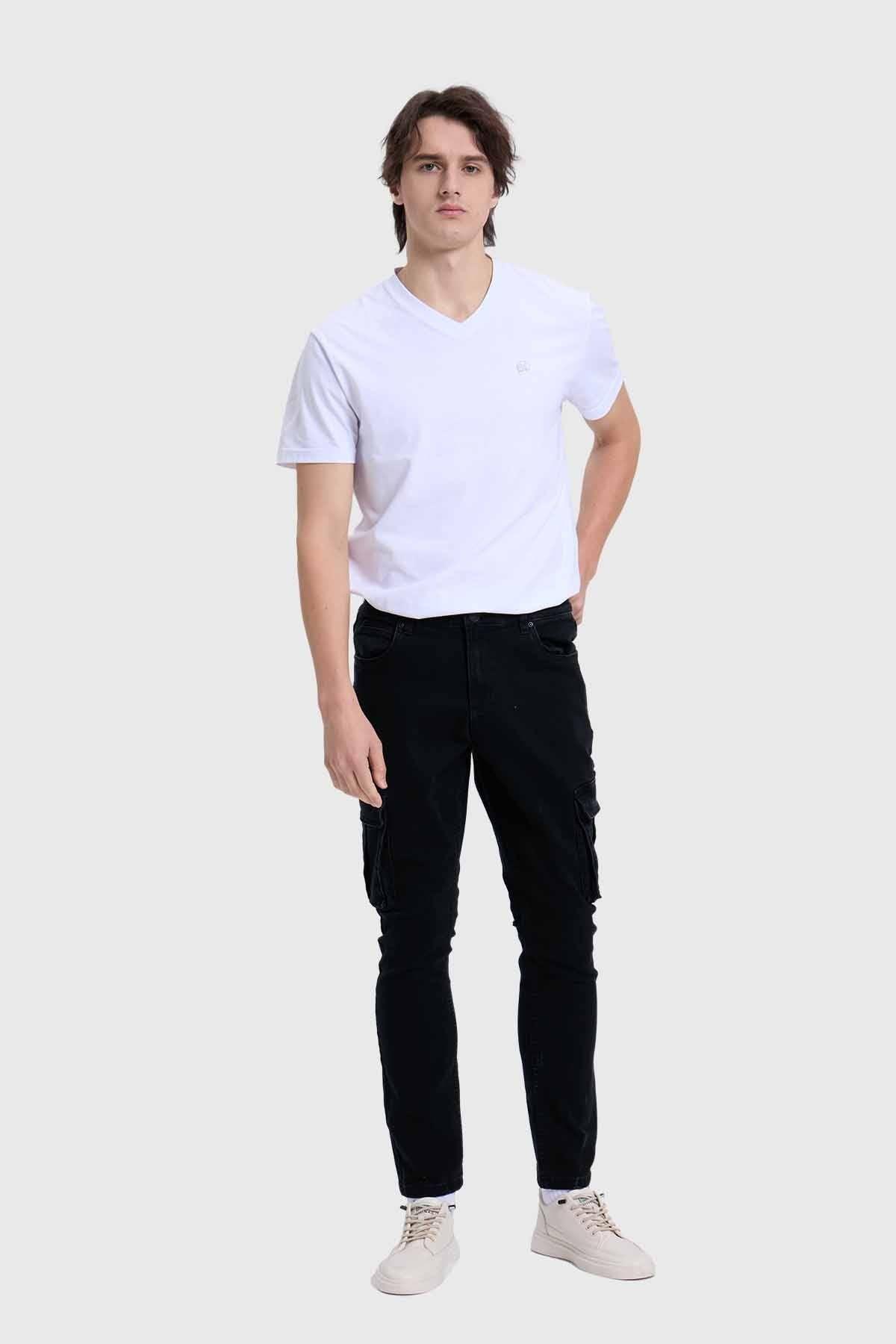 Jeans Hombre Cargo Negro-2