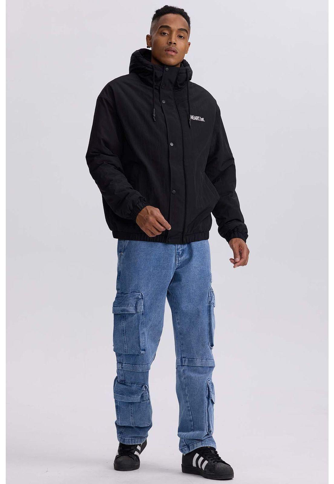 Chaqueta Hombre Cortaviento Negro-3