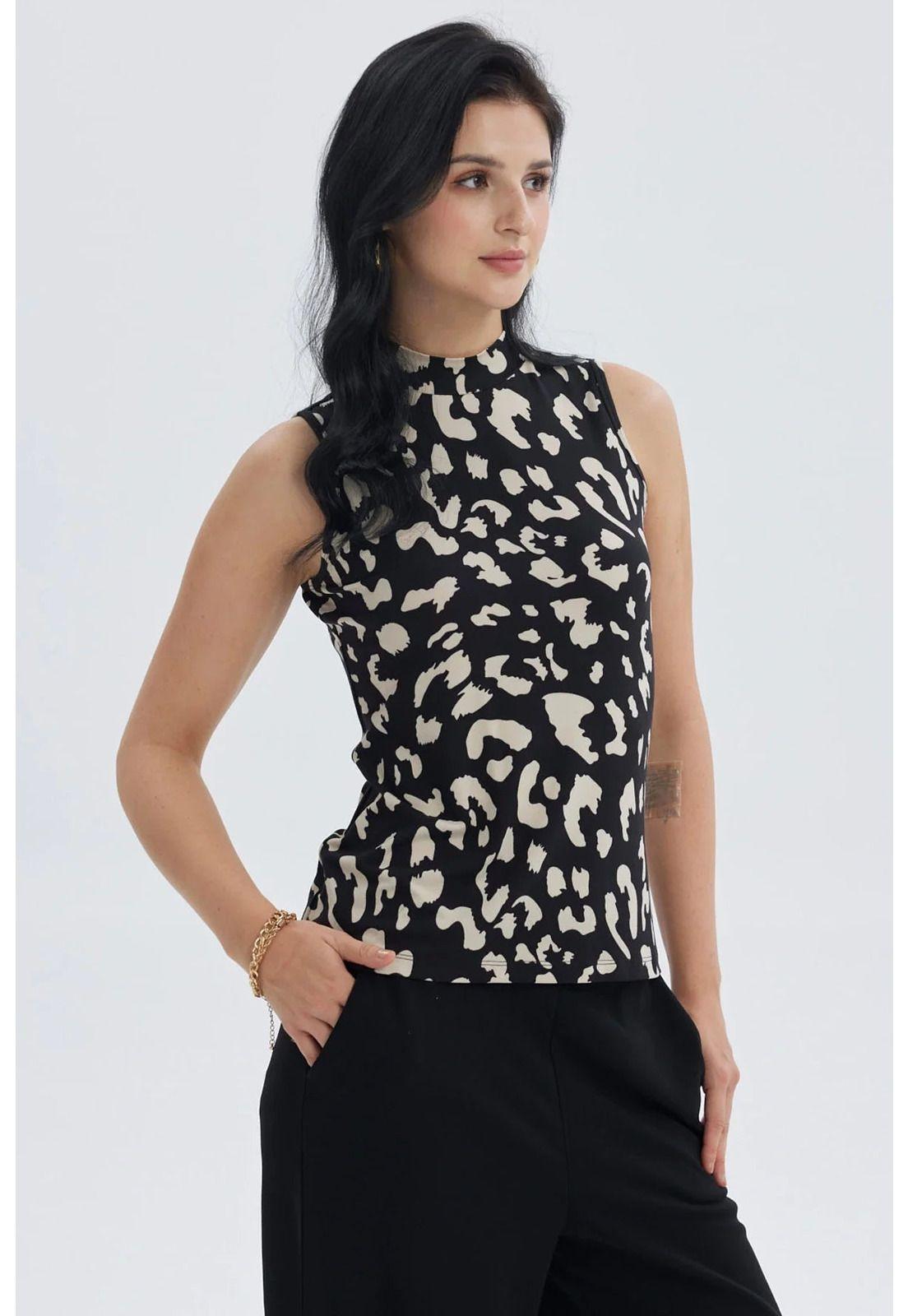 Polera Mujer Elasticada Beige-1