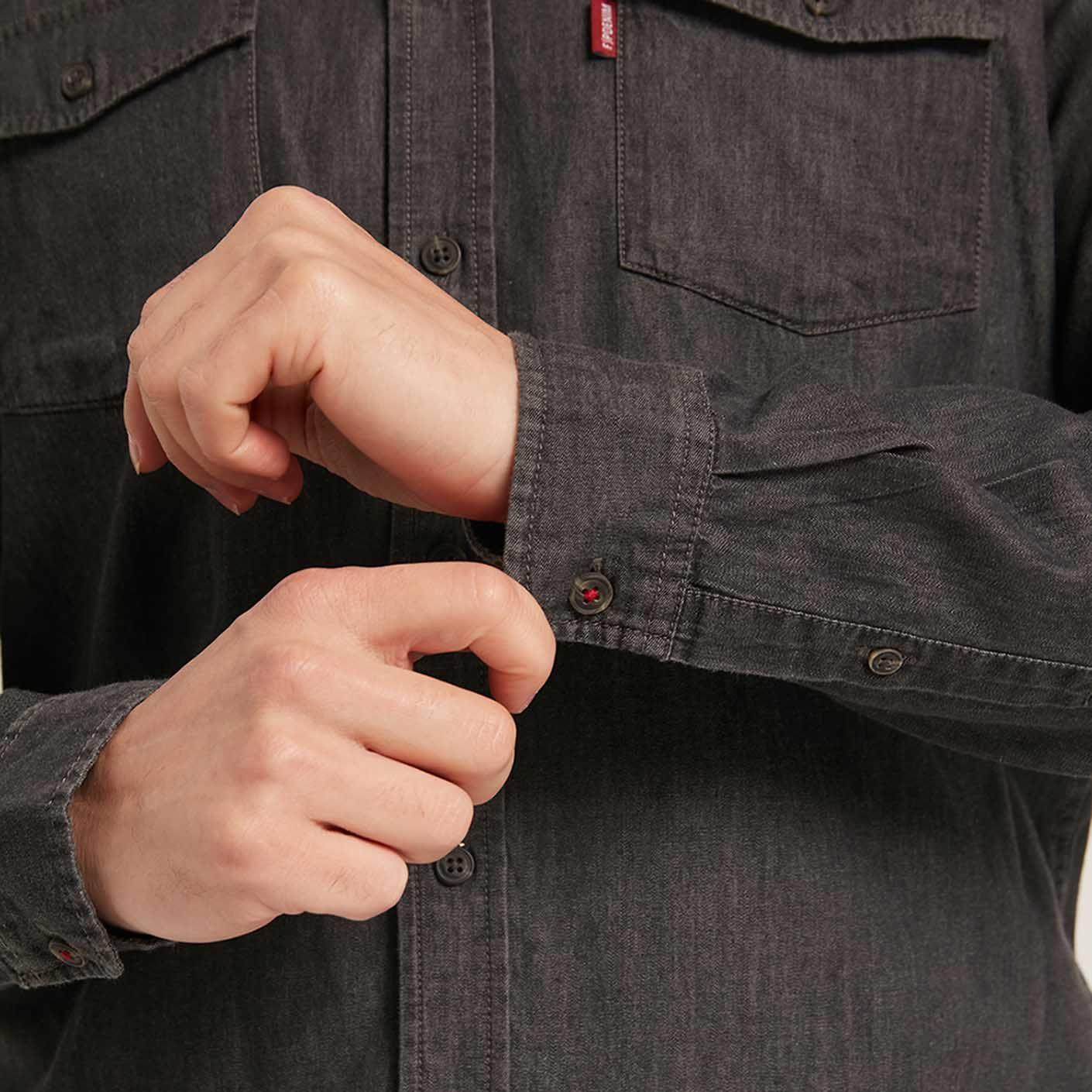 Camisa Hombre Clásica Dallas Gris Fashion's Park-2