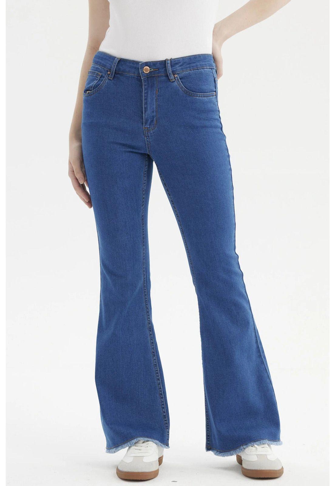 Jeans Mujer Flare Monse Azul - ll-0
