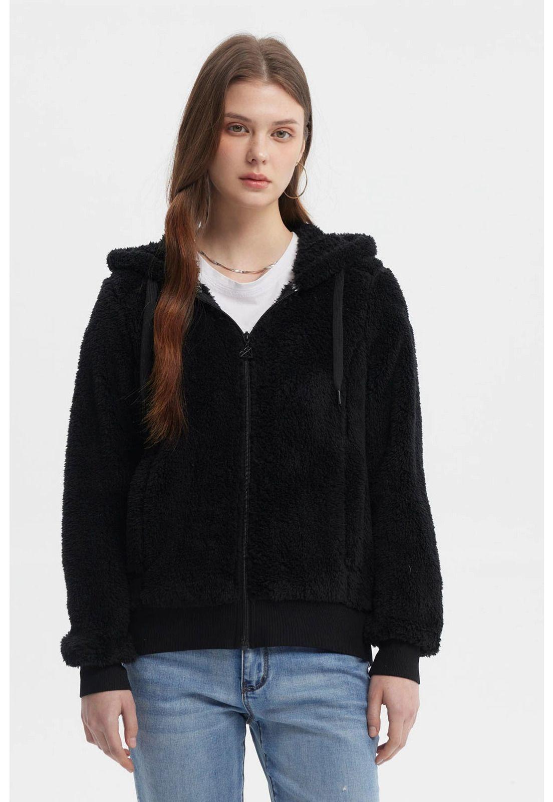 Polar Mujer Peludo Negro - lV-0