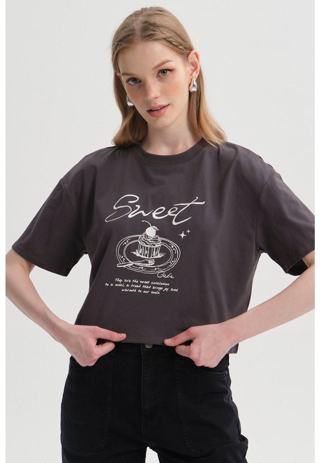 Polera Mujer Print Crop Gris Marengo-0