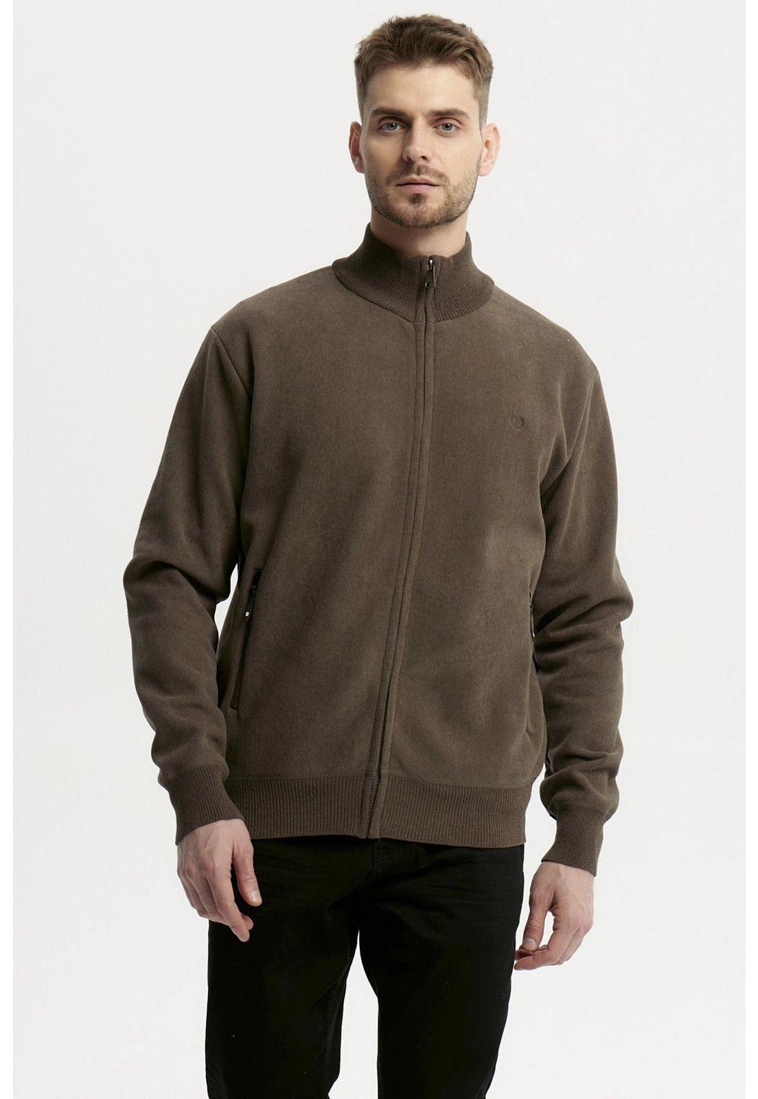 Sweater Hombre Cuello Con Cierre Verde-0