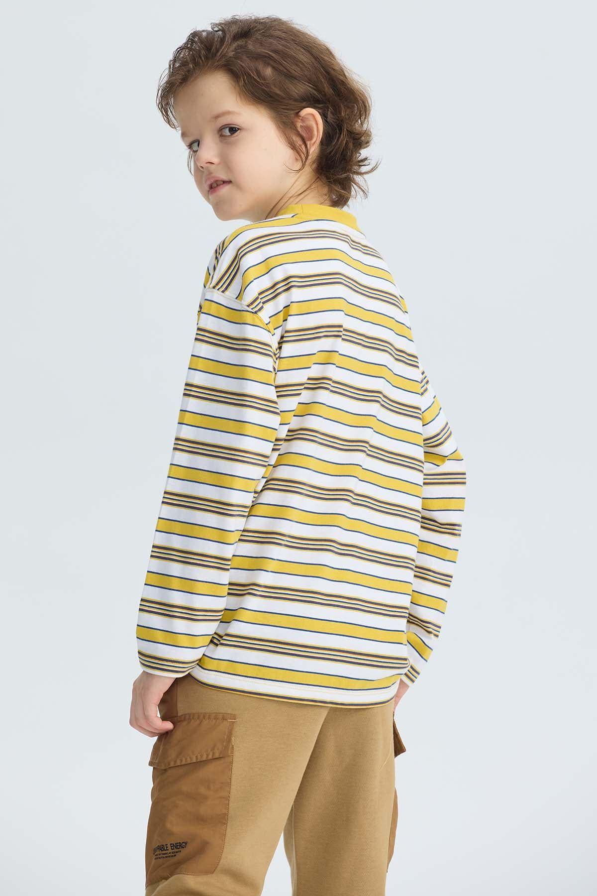 Polera Niño Rayas Amarillo-1