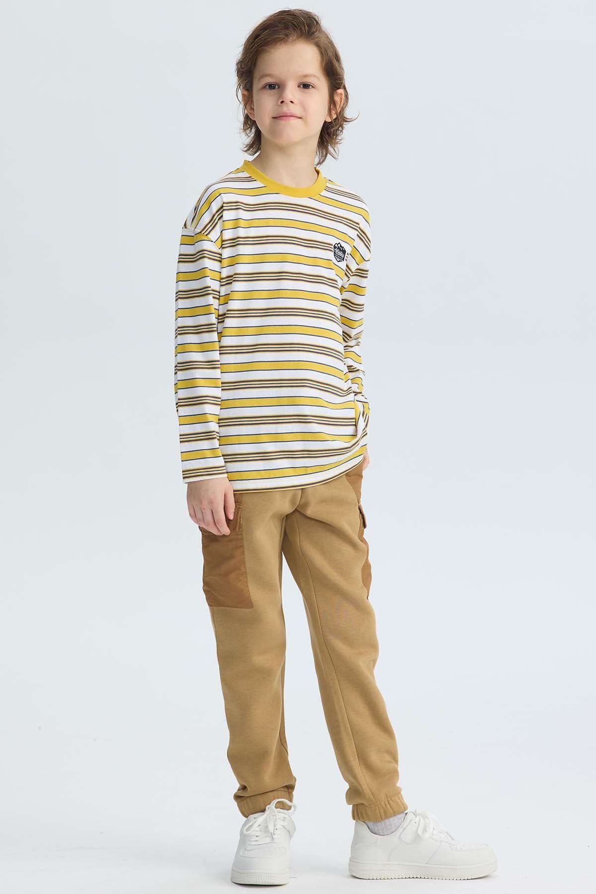 Polera Niño Rayas Amarillo-3