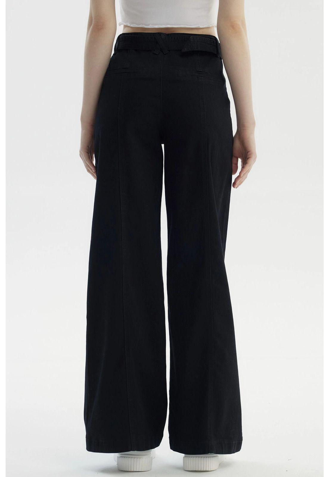 Jeans Mujer Palazzo Negro-2