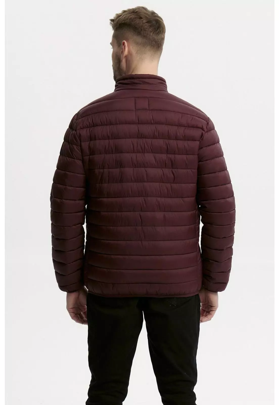 Parka Hombre Básica Burdeo-2