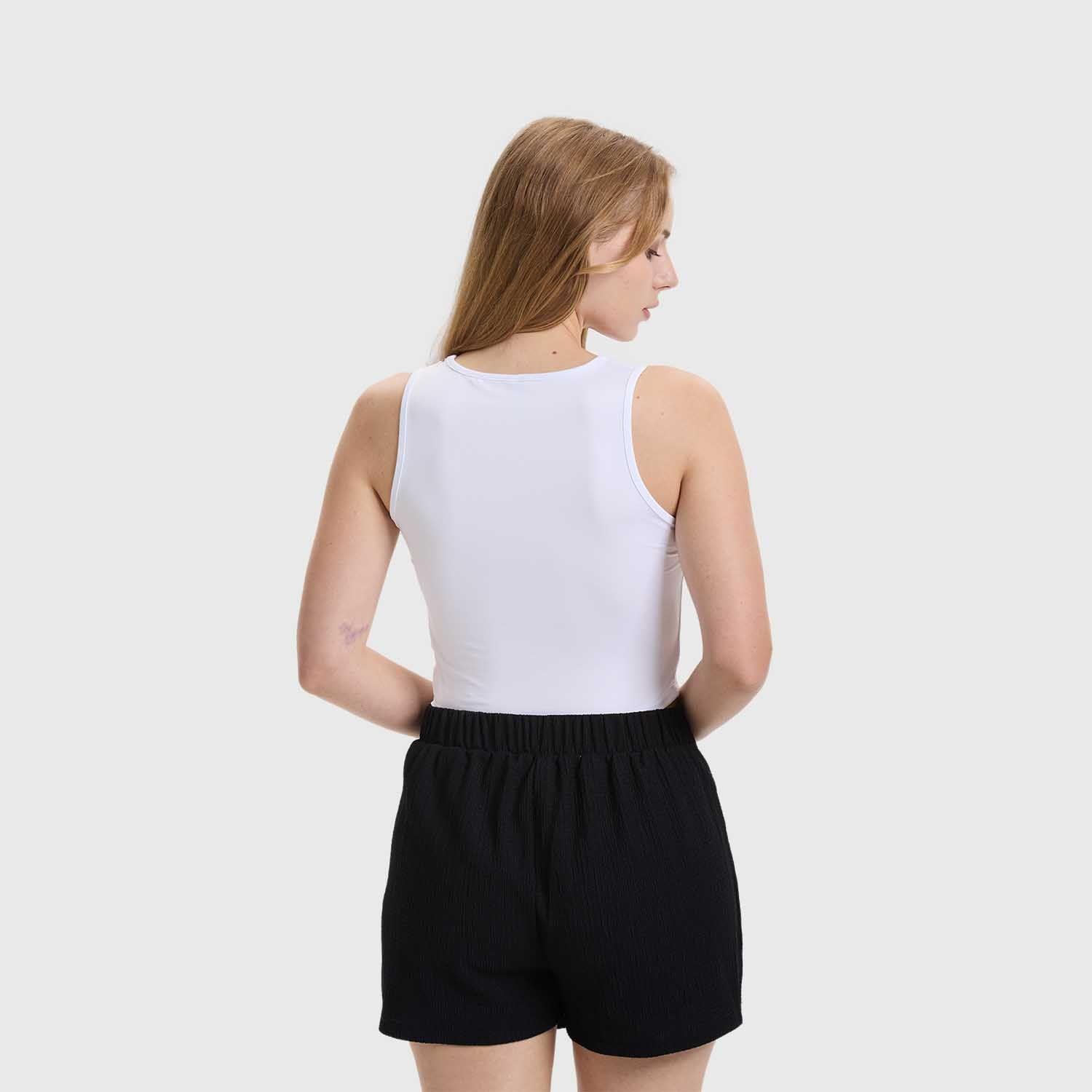 Polera Mujer Asimétrica Nudo Blanco Fashion's Park-2