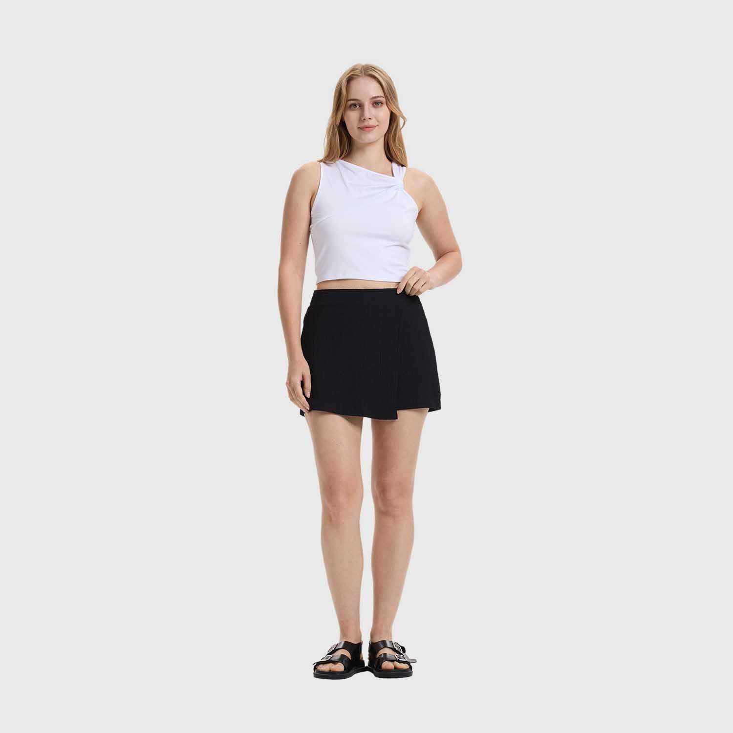 Polera Mujer Asimétrica Nudo Blanco Fashion's Park-3