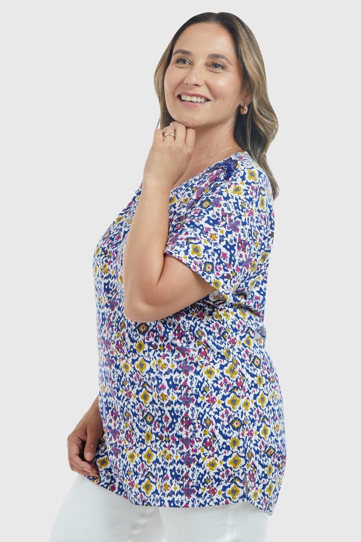 Polera Mujer Print Morado-1