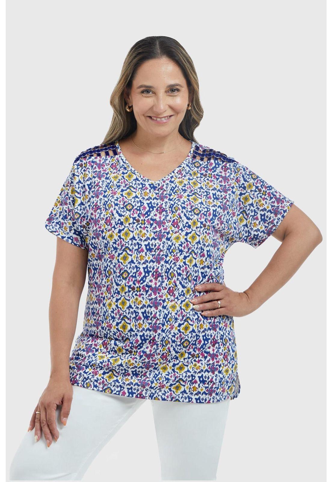 Polera Mujer Print Morado-0