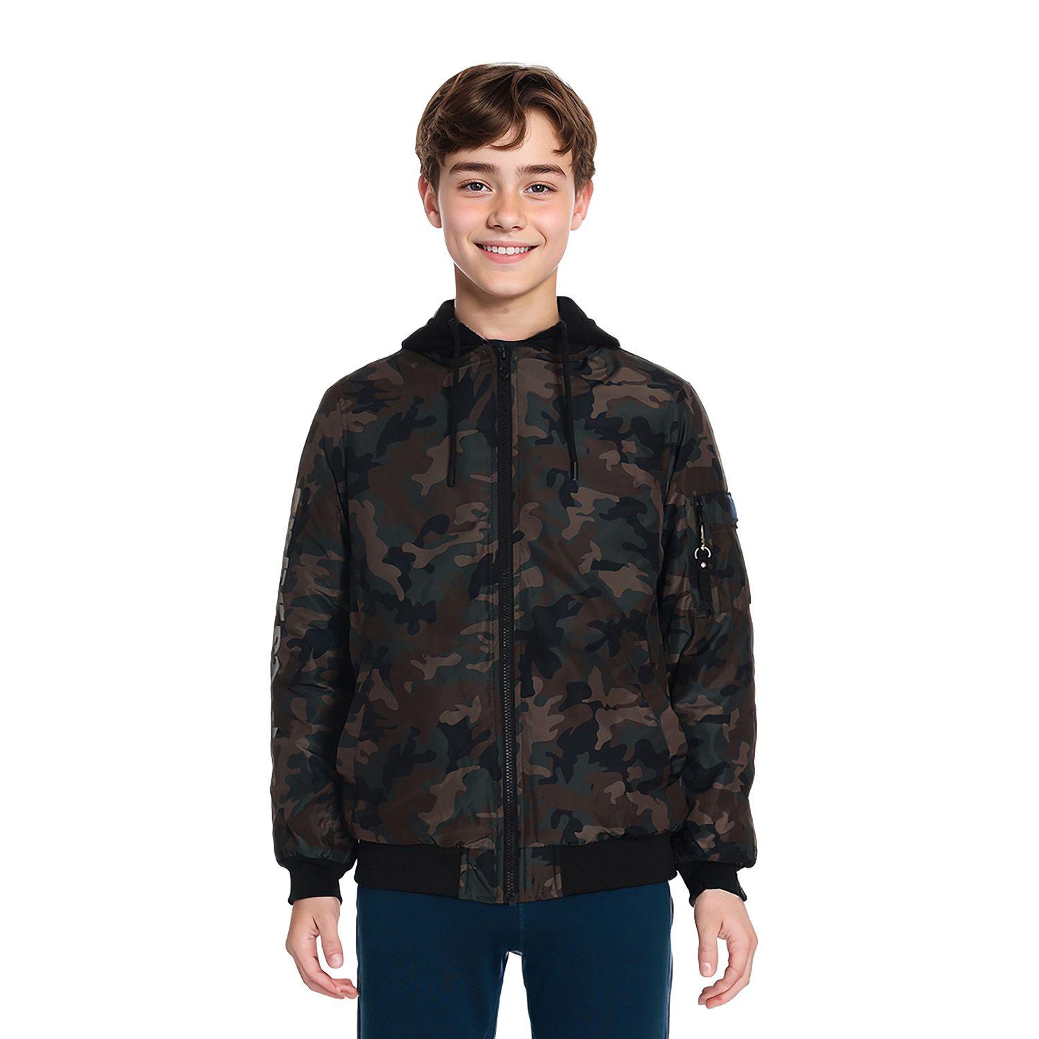 Chaqueta Niño Bomber Verde Militar-0