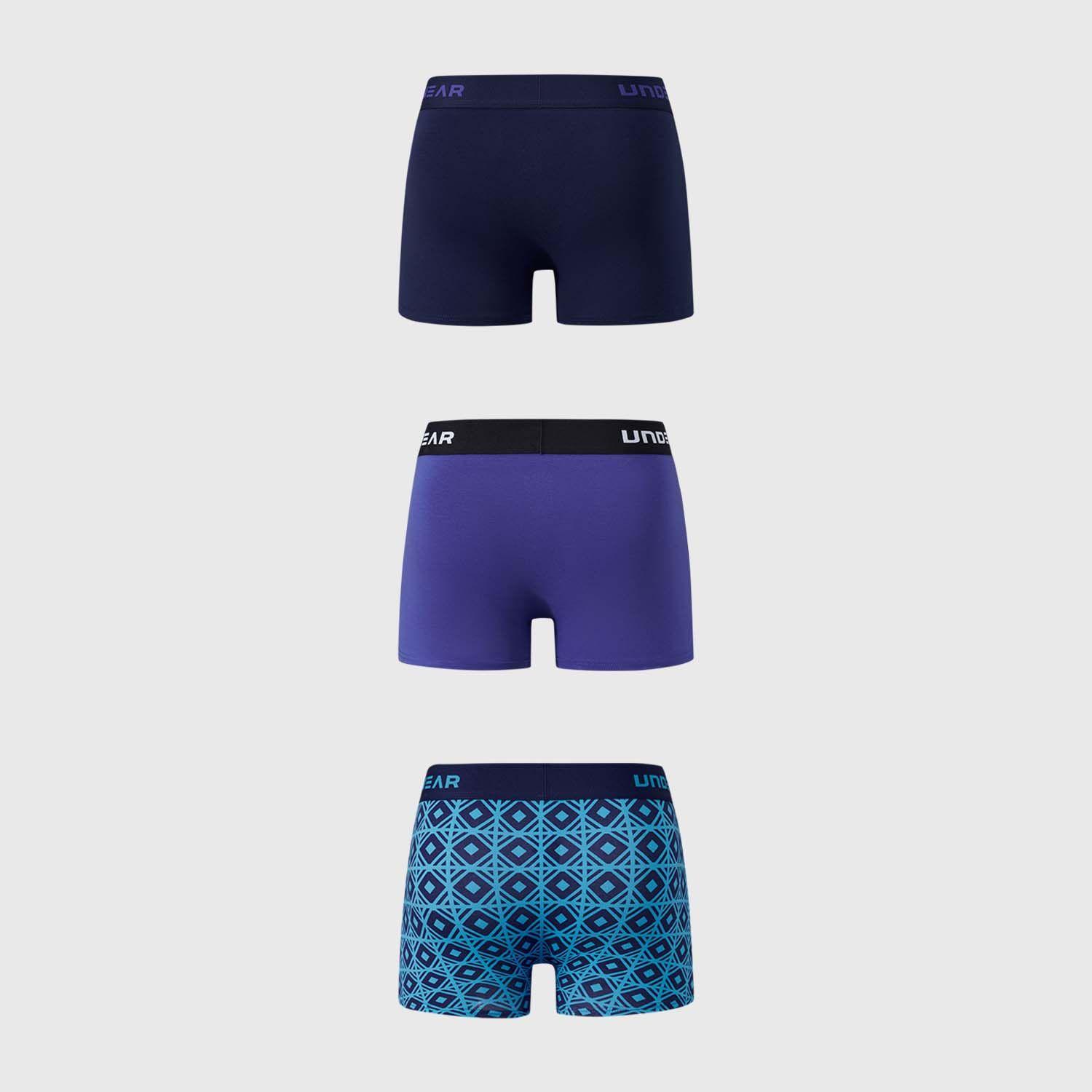 Boxer Hombre Tripack Liso Azul II Fashion's Park-1