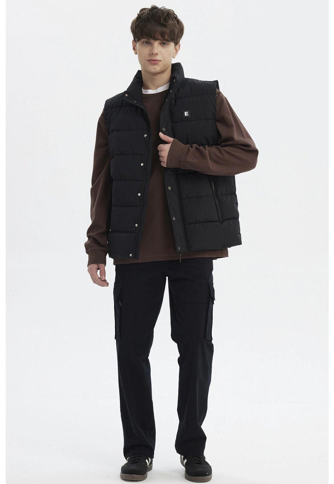 Parka Hombre Slim Negro - V-3