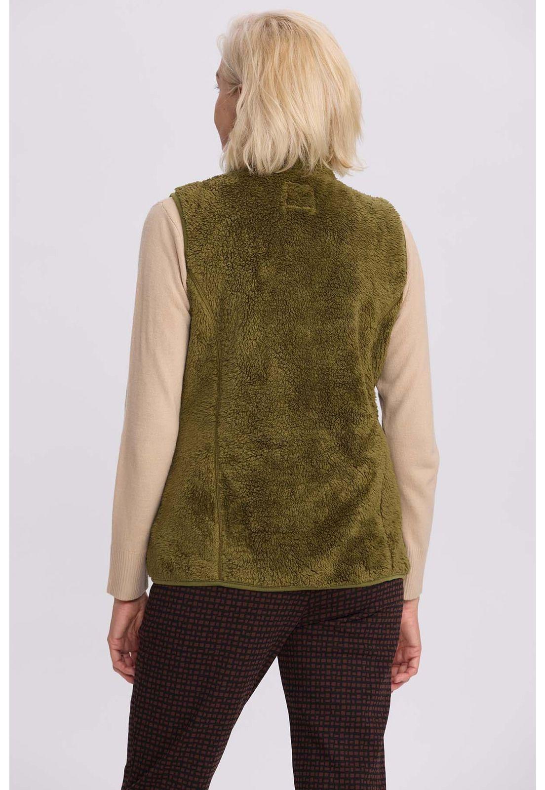Polar Mujer Peludo Estilo Montgomery Verde-2