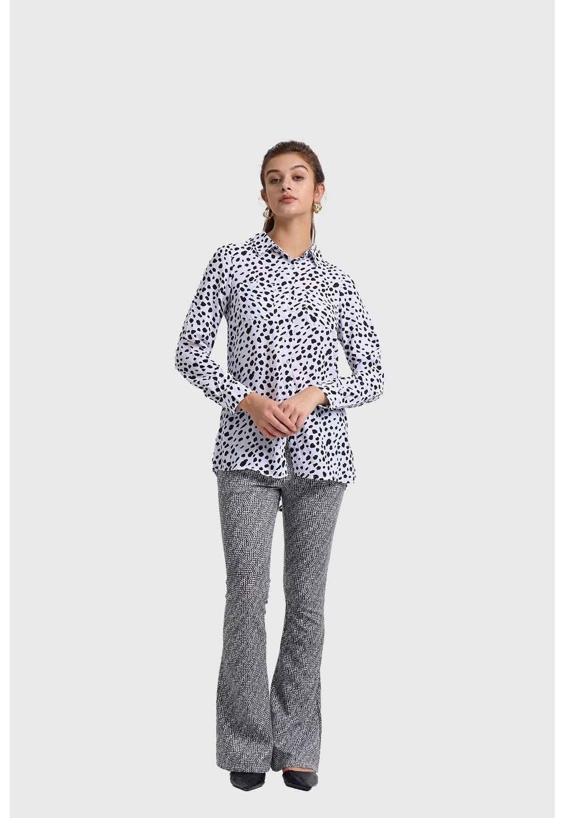 Blusa Mujer Abotonada Blanco - ll-3