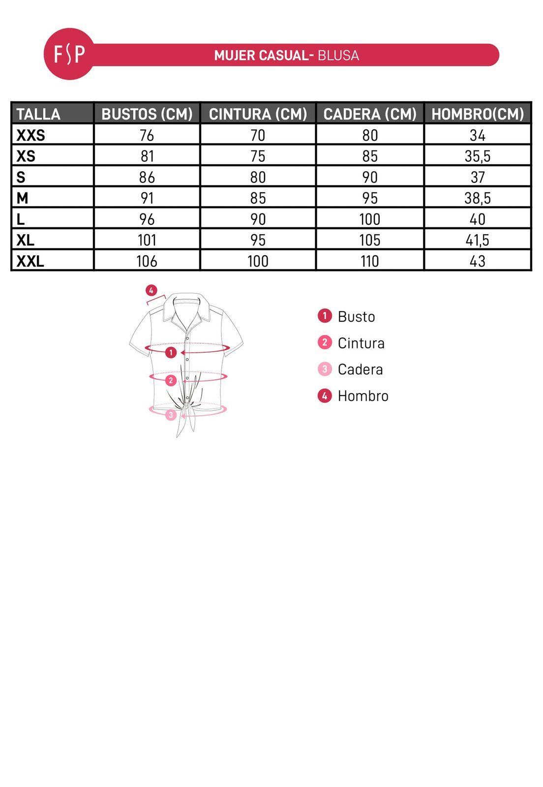 Blusa Mujer Abotonada Blanco - ll-4