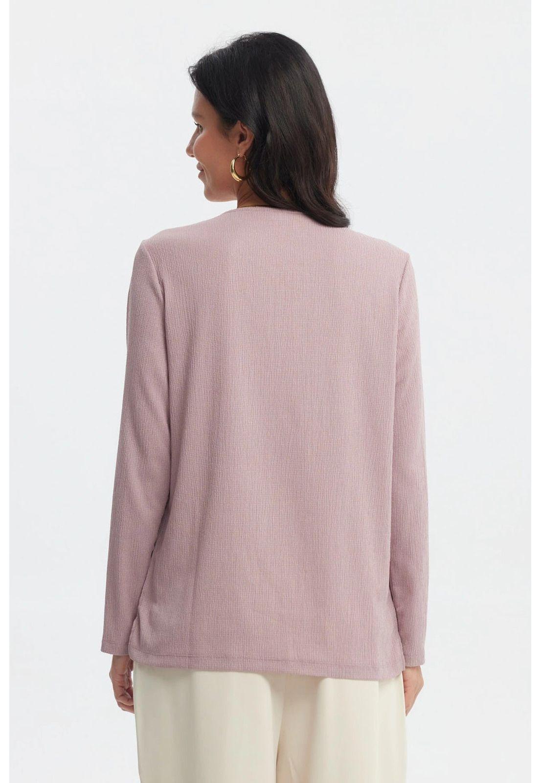 Polera Mujer Detalle Cuello Malva-2