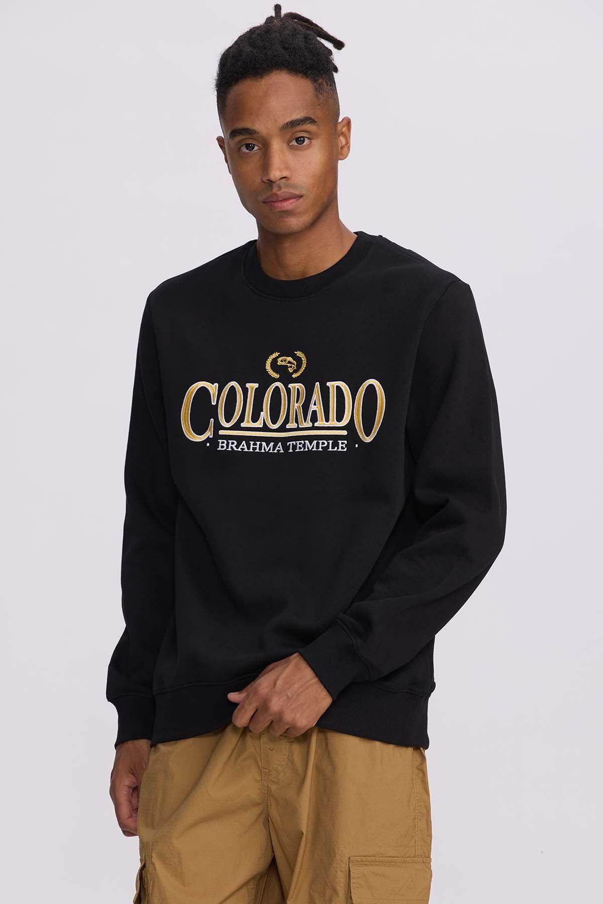Polerón Hombre Print Central Negro-1