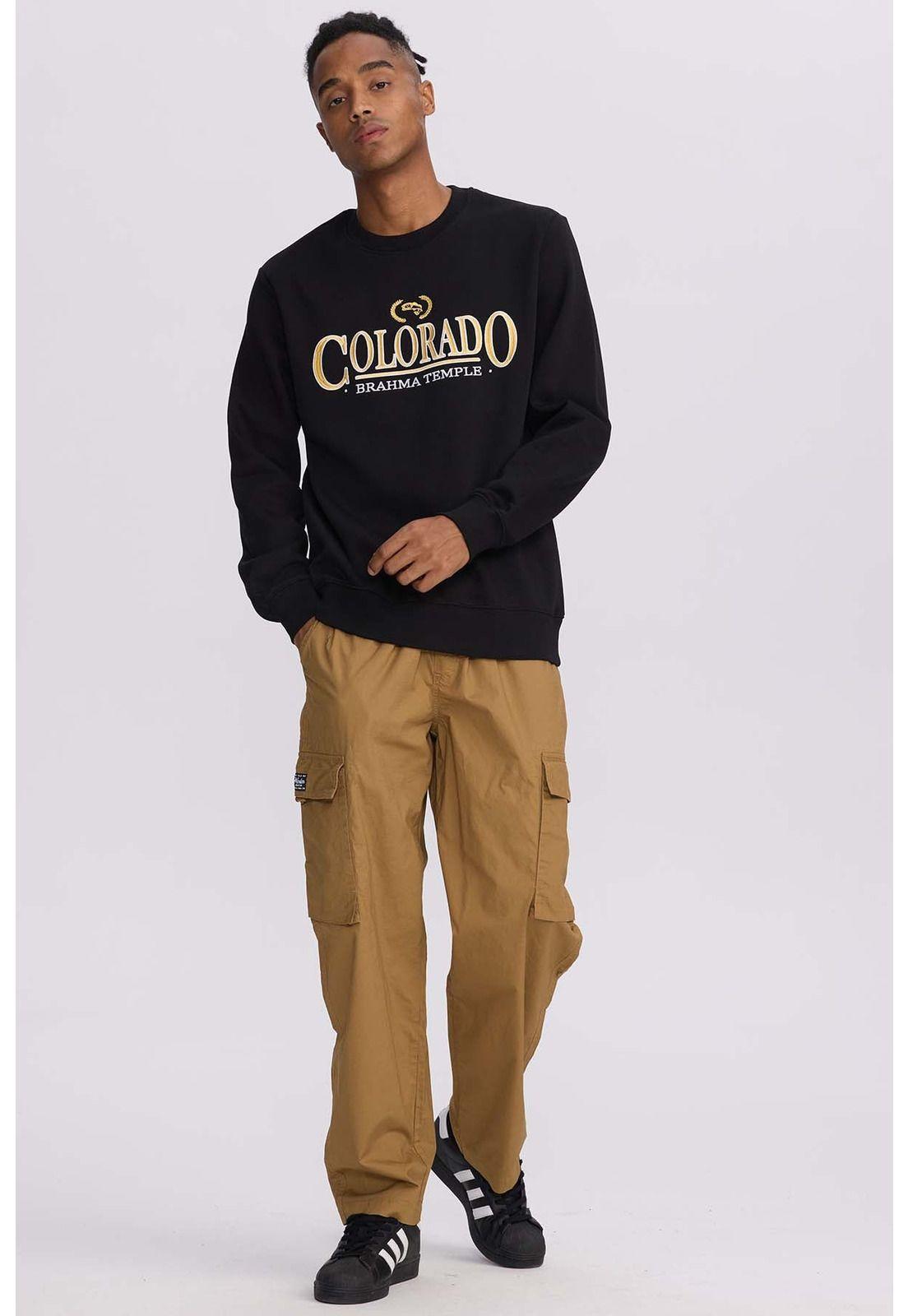 Polerón Hombre Print Central Negro-2