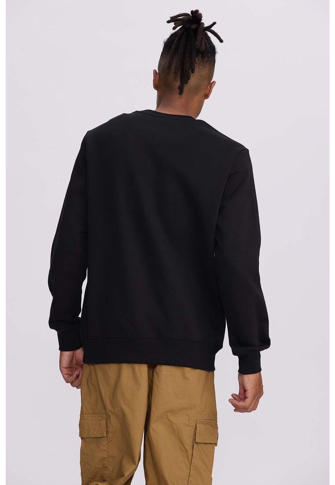 Polerón Hombre Print Central Negro-3