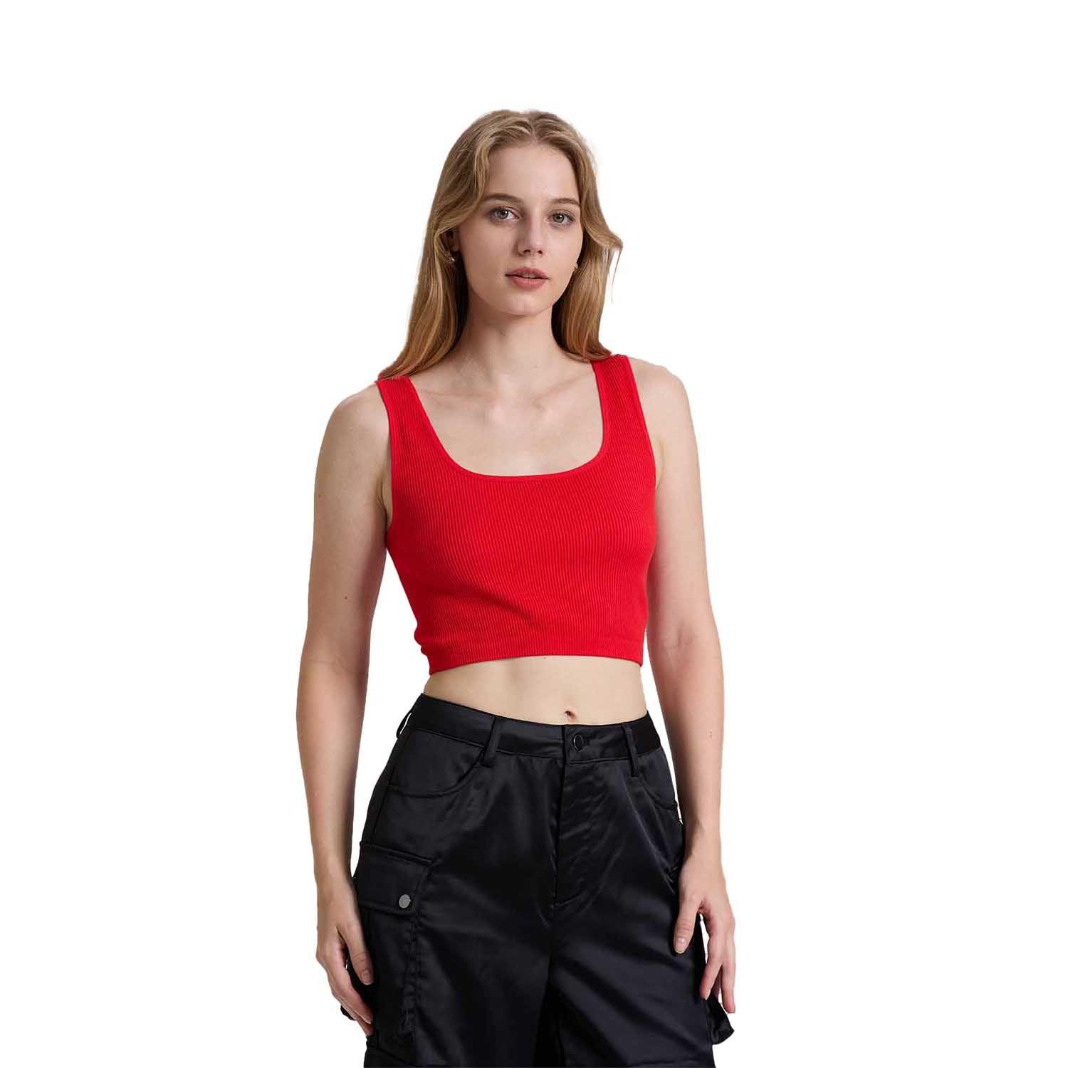 Polera Mujer Seamless Rojo Fashion's Park-0