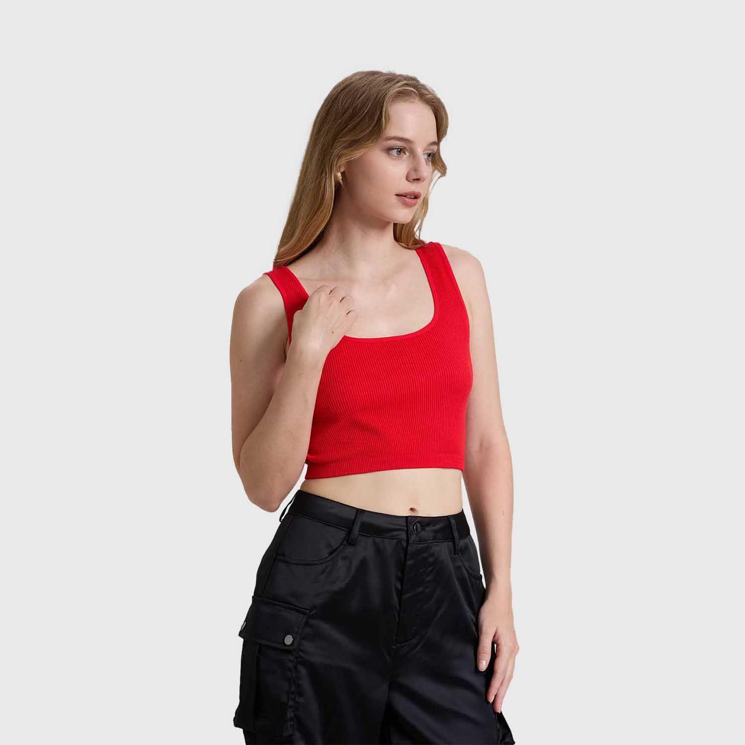 Polera Mujer Seamless Rojo Fashion's Park-1