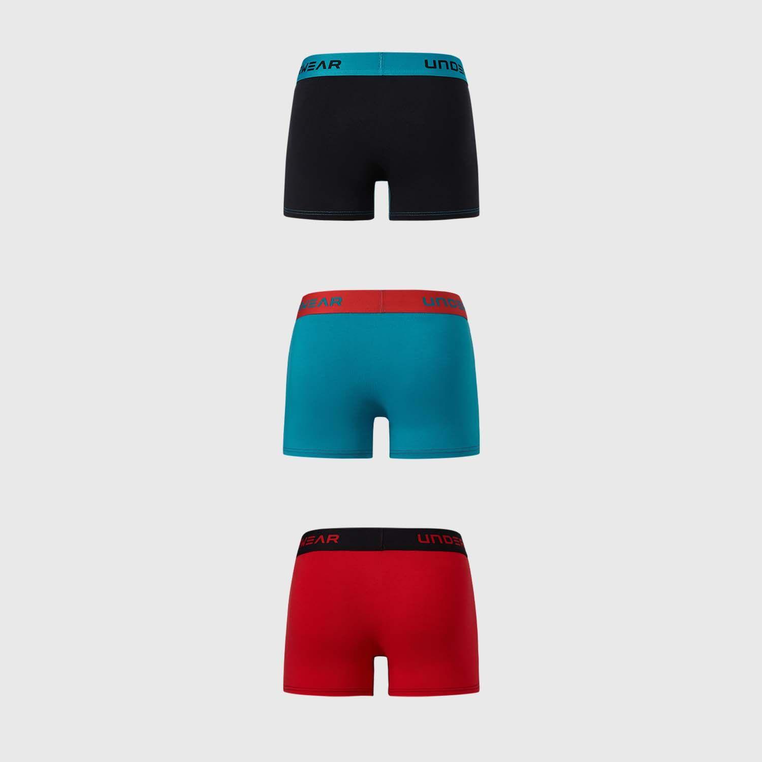 Boxer Hombre Tripack Corto Rojo-1