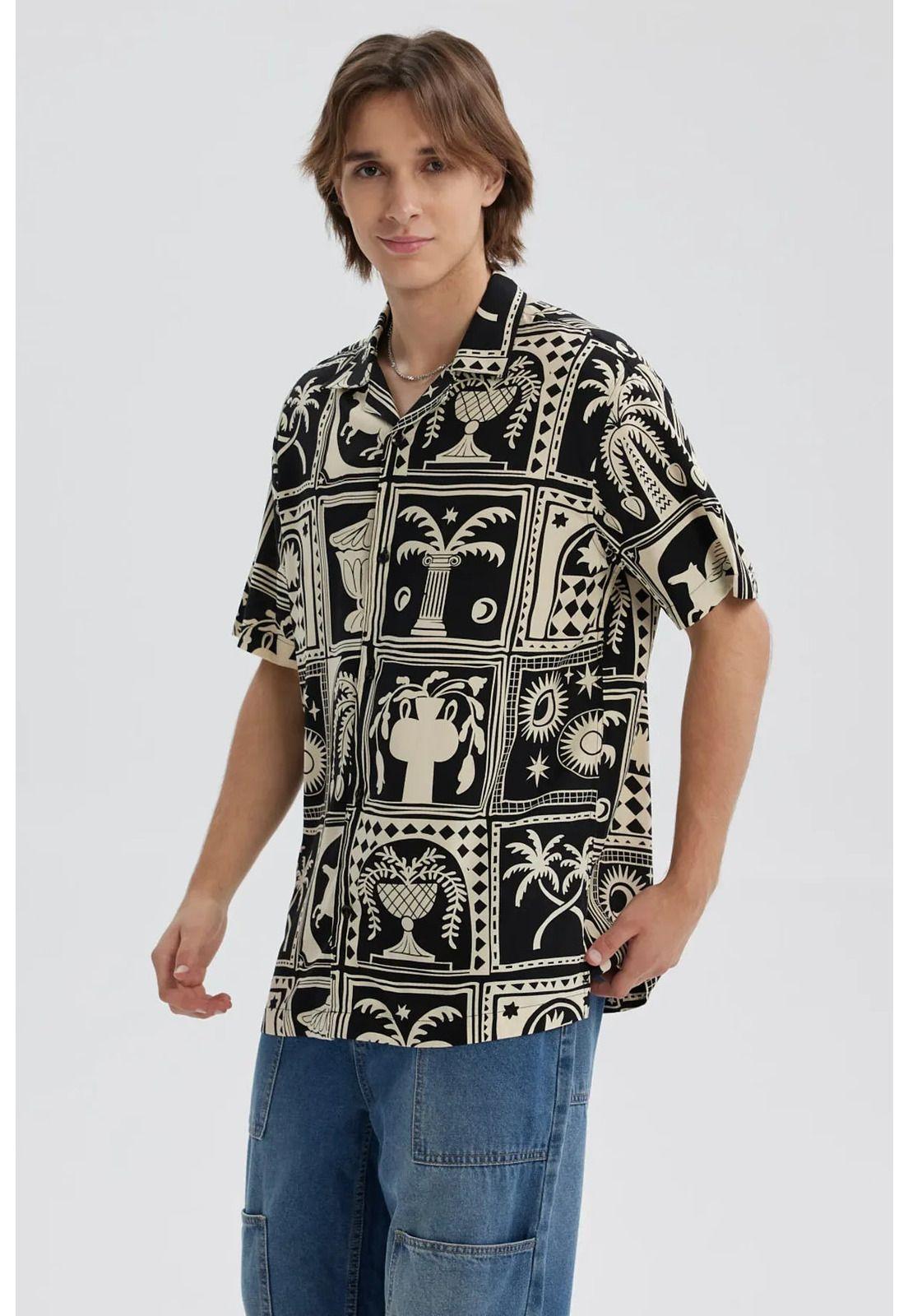 Camisa Hombre Full Rapport Negro - lll-1