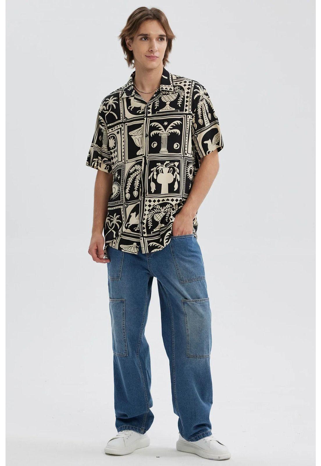 Camisa Hombre Full Rapport Negro - lll-3