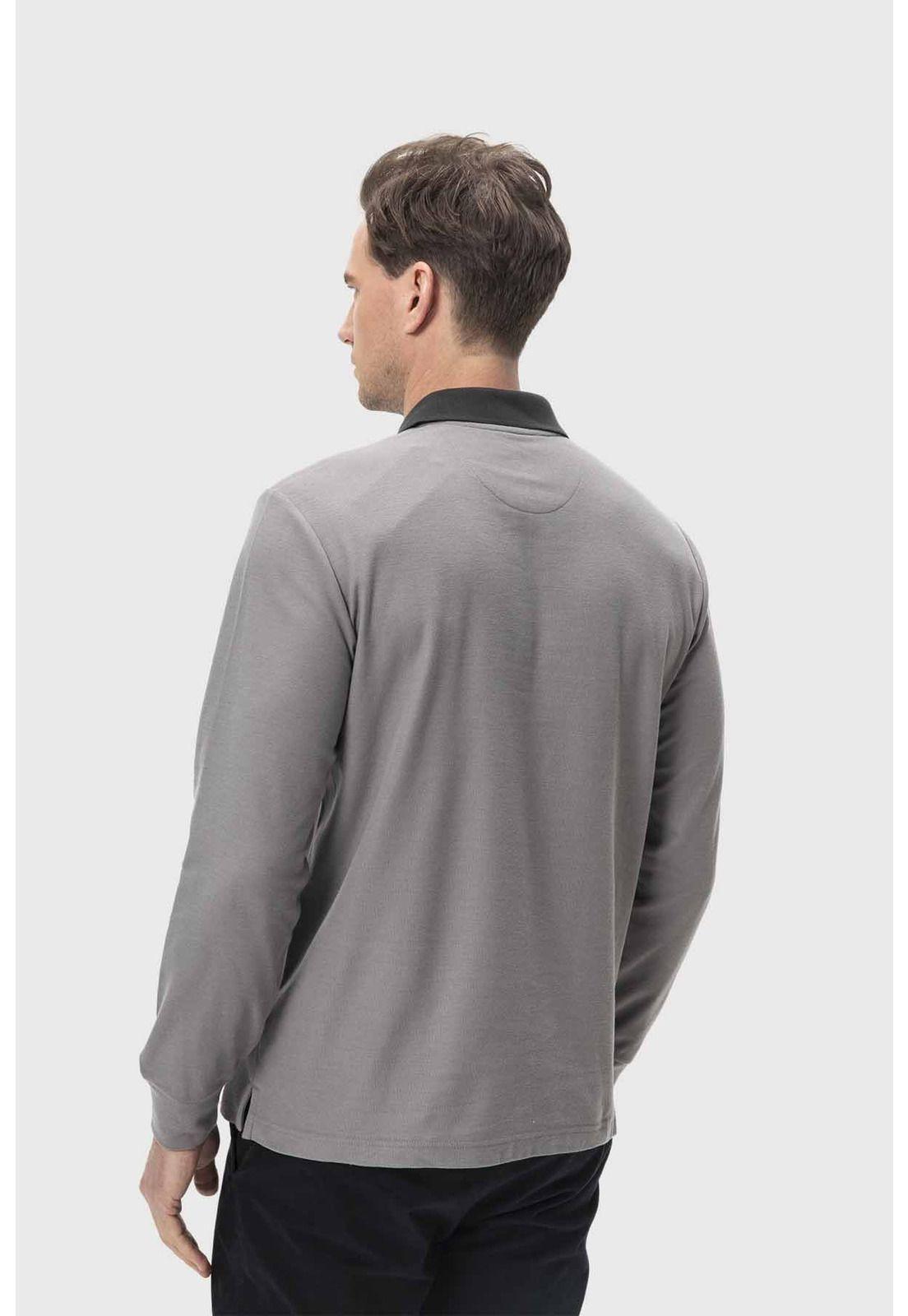 Polera Hombre Franja Gris-2