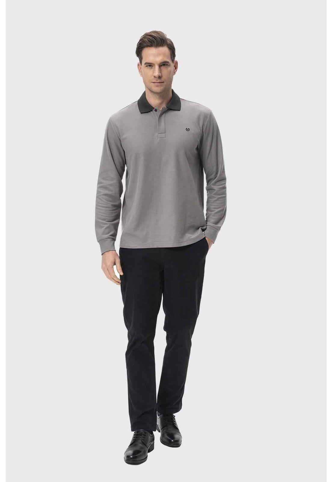 Polera Hombre Franja Gris-3