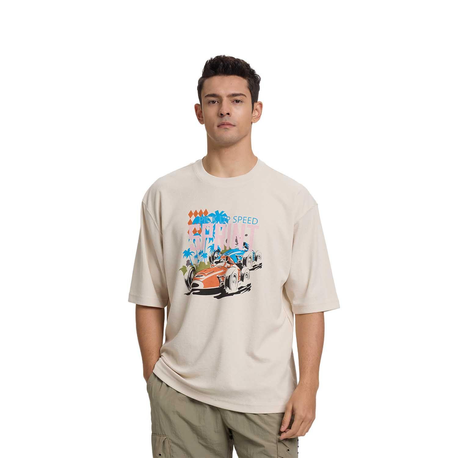 Polera Hombre Estampada Beige Fashion's Park-0