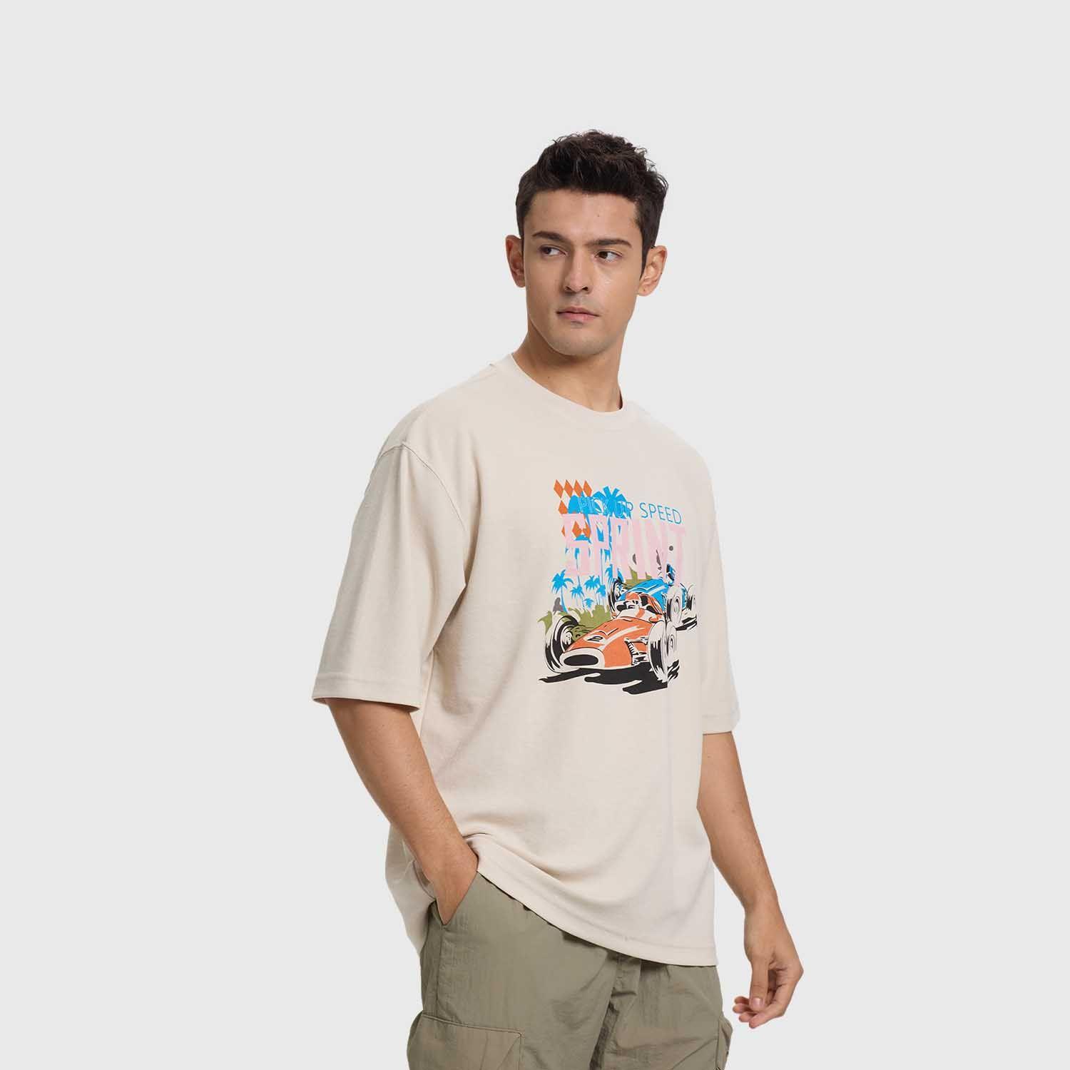 Polera Hombre Estampada Beige Fashion's Park-1