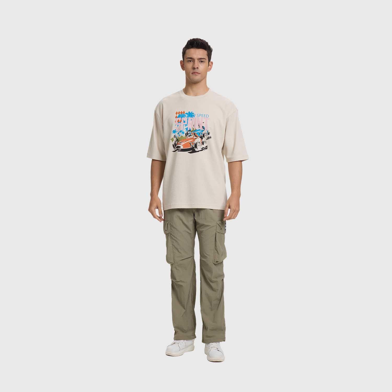 Polera Hombre Estampada Beige Fashion's Park-3