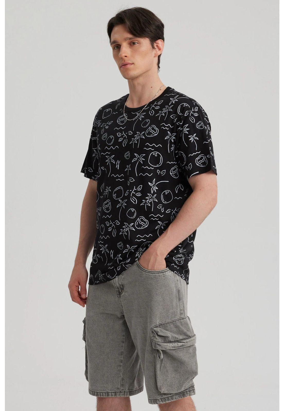 Polera Hombre Full Rapport Negro-5