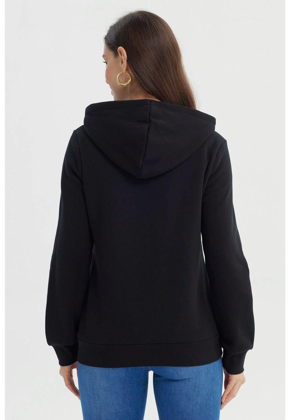 Polerón Mujer Slim Negro - Vl-2