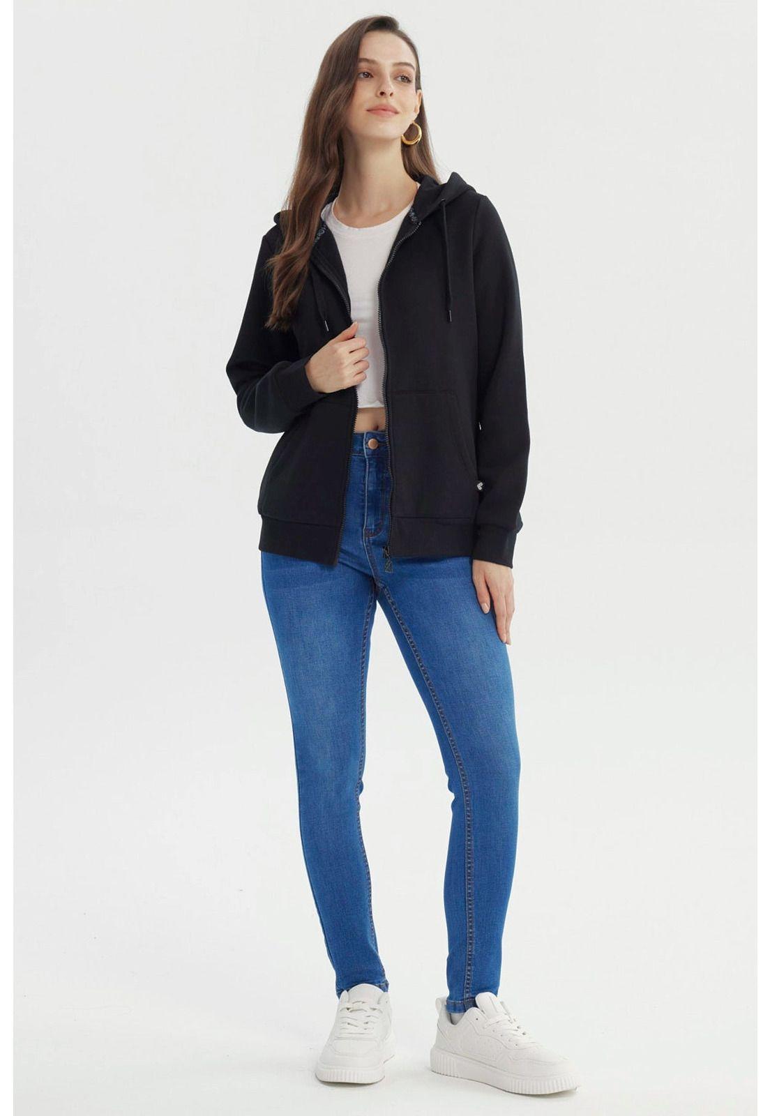 Polerón Mujer Slim Negro - Vl-3