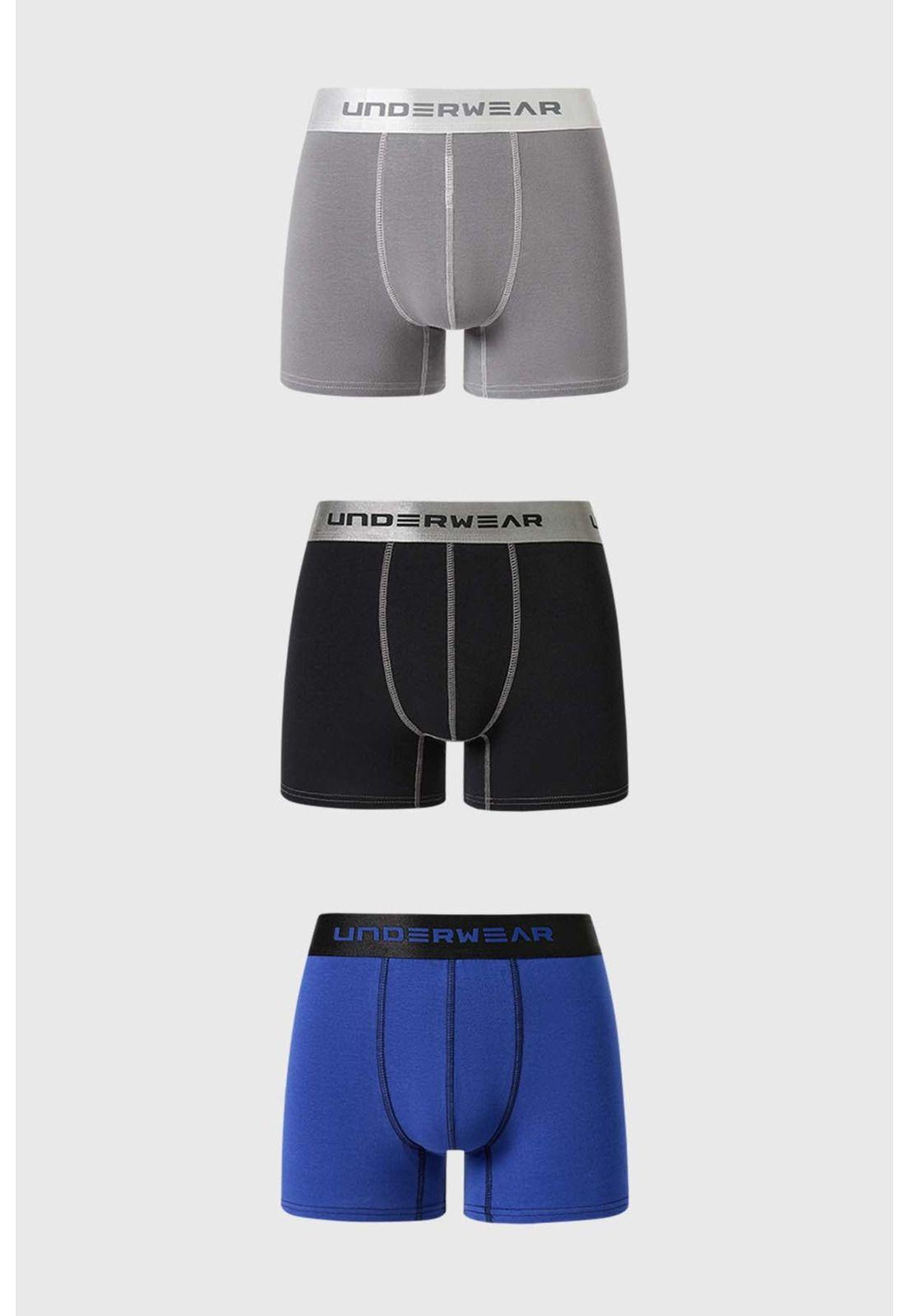 Bóxer Hombre Tripack Negro - lll-0