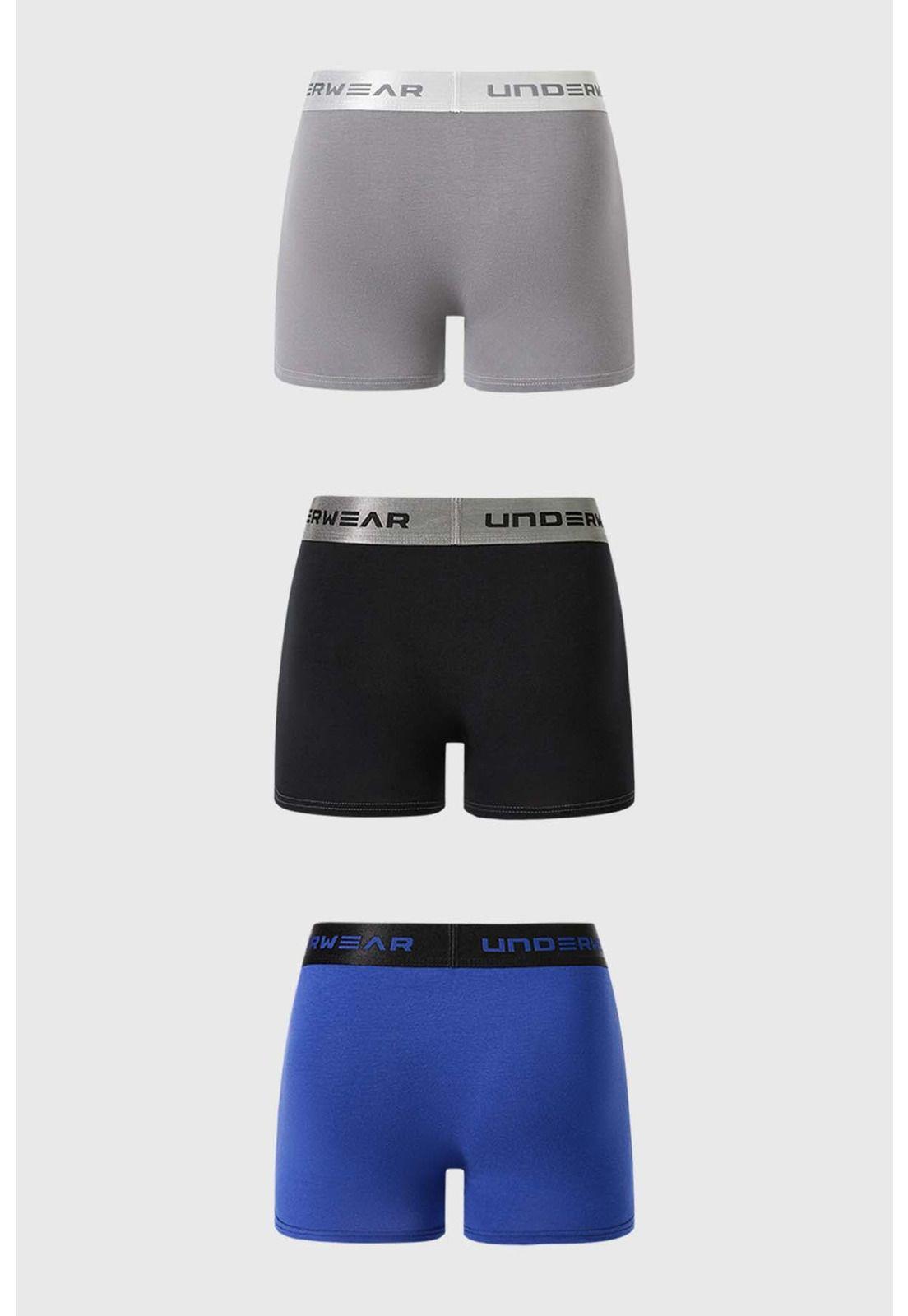 Bóxer Hombre Tripack Negro - lll-1