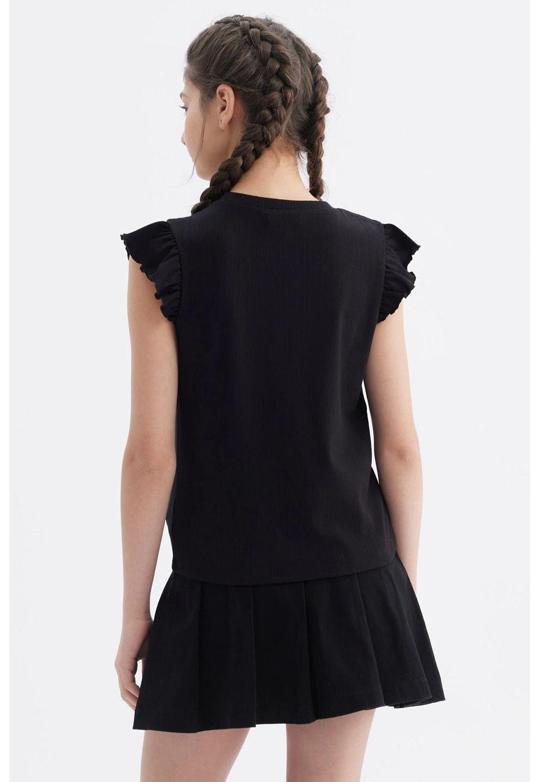 Polera Niña Rib Negro- ll-2