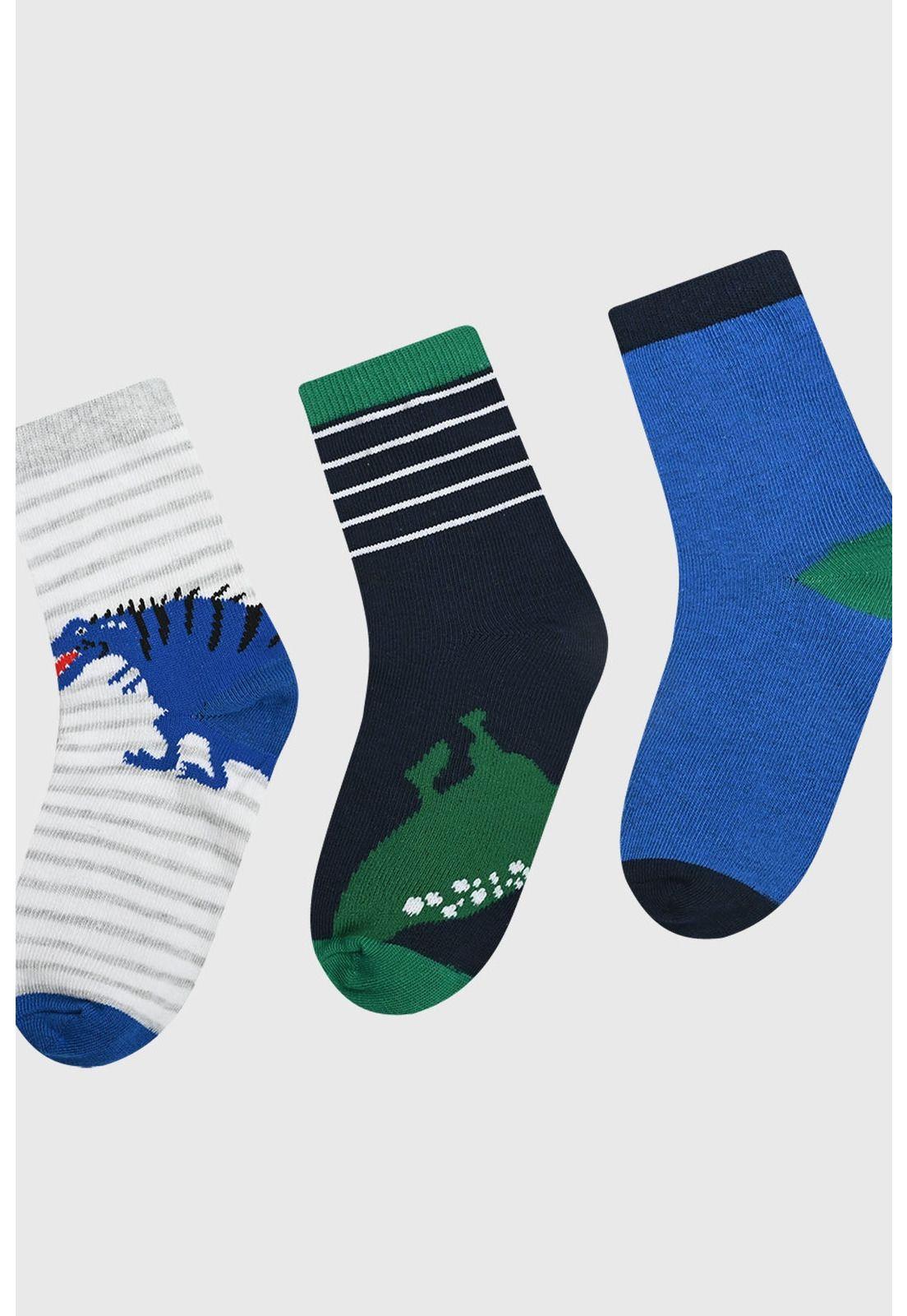 Calcetín Niño Tripack Verde - ll-0